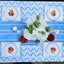 White and Blue Squiggle Tablecloth
