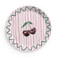 Cherry Stripe Party Plate