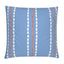 Blue, White and Orange Stripe Cushion Cover