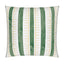 Green, White and Yellow Stripe Cushion Cover