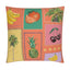 Tropical Stamps Orange Cushion