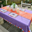 Purple Stripe Tablecloth