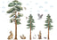 Woodland Trees and Animals Wall Decal