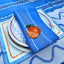 Oranges Blue Stripe Napkin