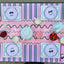 Pink and Green Squiggle Table Runner