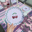 Cherry Stripe Party Plate