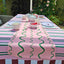 Pink and Green Squiggle Table Runner