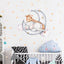 Giraffe and Elephant Bedtime Moon Wall Decal