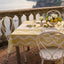 Yellow and White Wavy Tablecloth