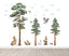 Woodland Trees and Animals Wall Decal