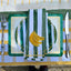 Banana Green Stripe Napkin