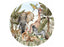 Safari Animals Circle Wall Decal