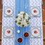 White and Blue Squiggle Tablecloth