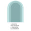 Arch Turquoise Wall Decal