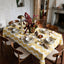 Yellow and White Wavy Tablecloth